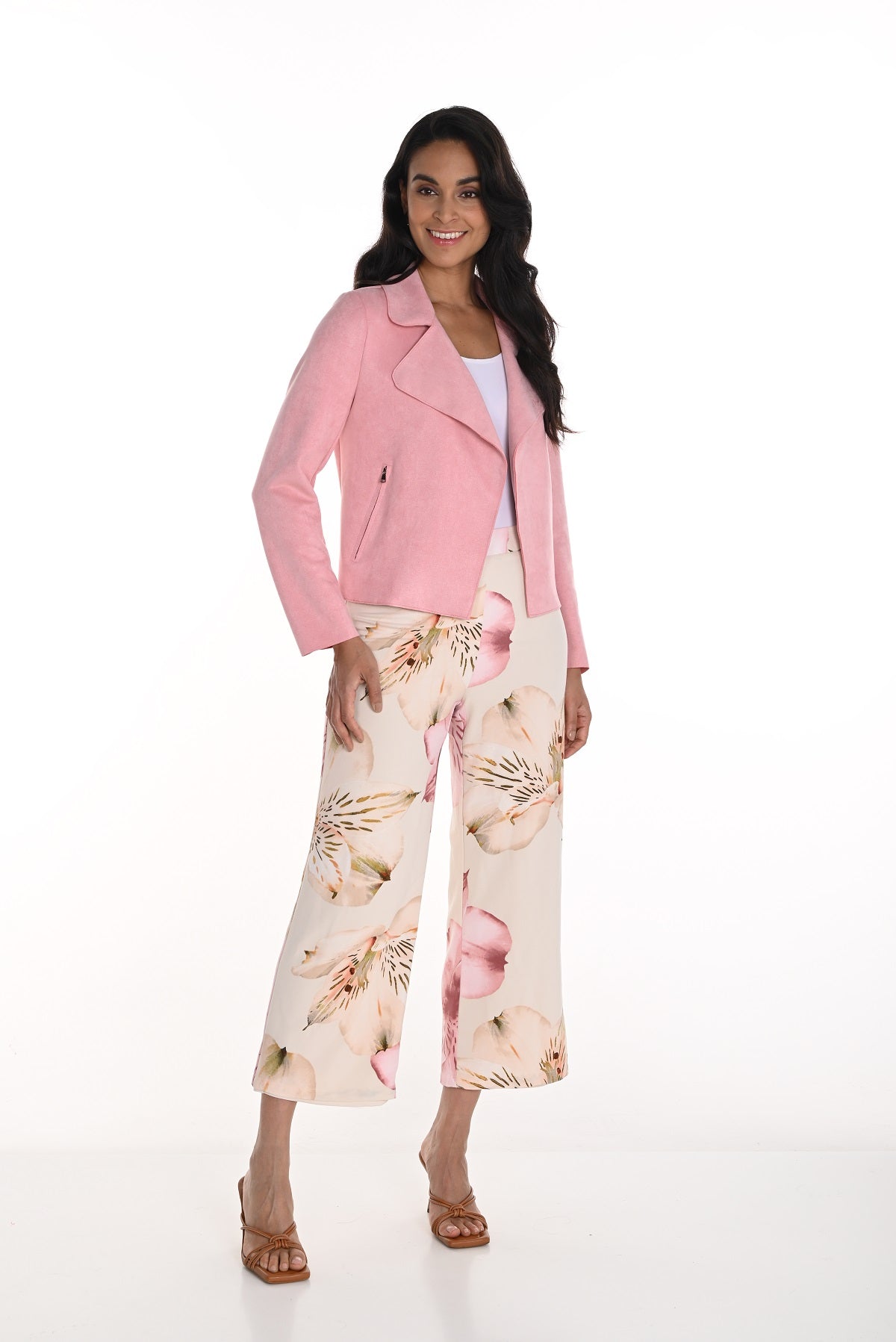 Frank Lyman Montreal Blush floral print culotte pant