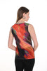 Frank Lyman Montreal Orange black abstract print camisole