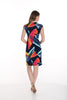 Frank Lyman Navy multi colored sleeveless wrap dress in pull on style