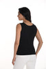 Frank Lyman Montreal Black Sleeveless Cotton Sweater with embellished neckline