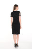 Frank Lyman black pull on dress with sequin cut out detail
