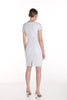 Frank Lyman Montreal Light blue silver metallic knit cocktail dress