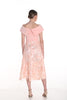 Frank Lyman Light pink embroidered evening gown with empire waist. A line style