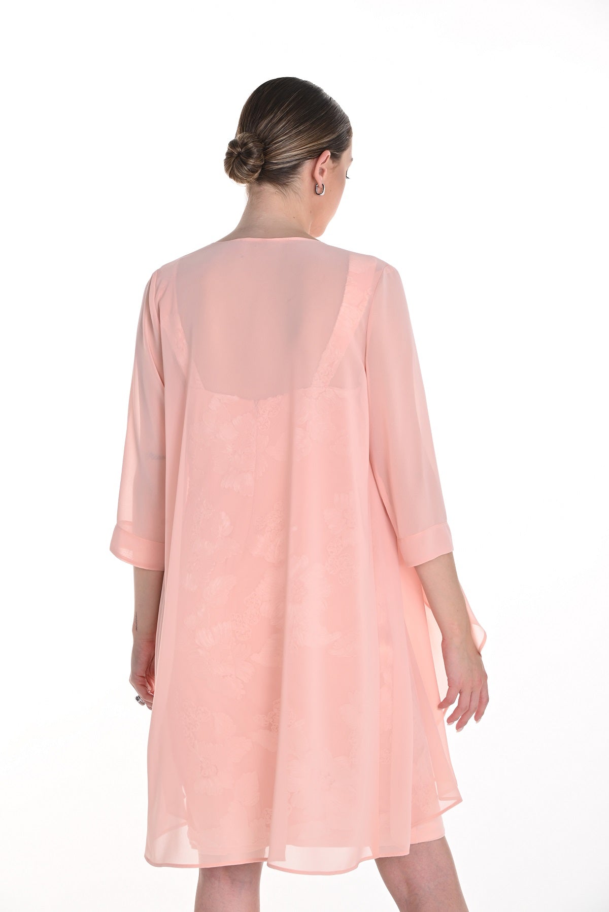 Frank Lyman Sheer pink evening cover up jacket