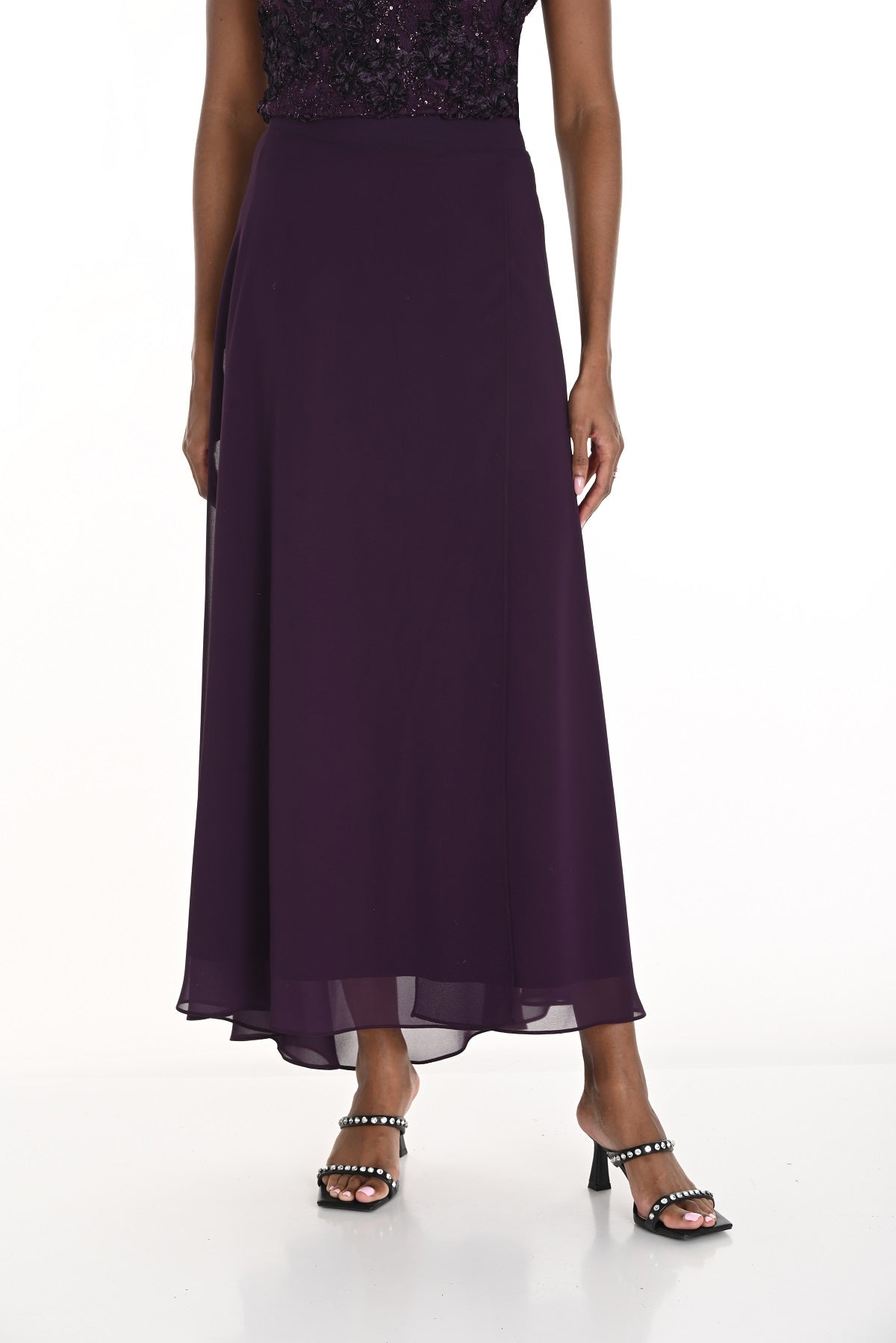 Purple evening skirt
