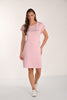 Robe rose décontractée en maille texturée. Fabriquée au Canada Style 26l1150
