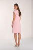 Robe rose décontractée en maille texturée. Fabriquée au Canada Style 26l1150