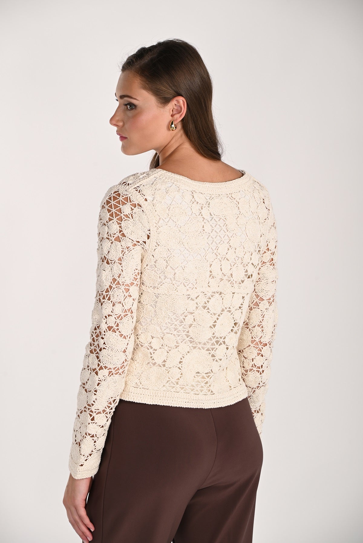 Crochet Knit Sweater. Frank Lyman Style 261663