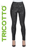 Tricotto Black Pull On Printed Leggings