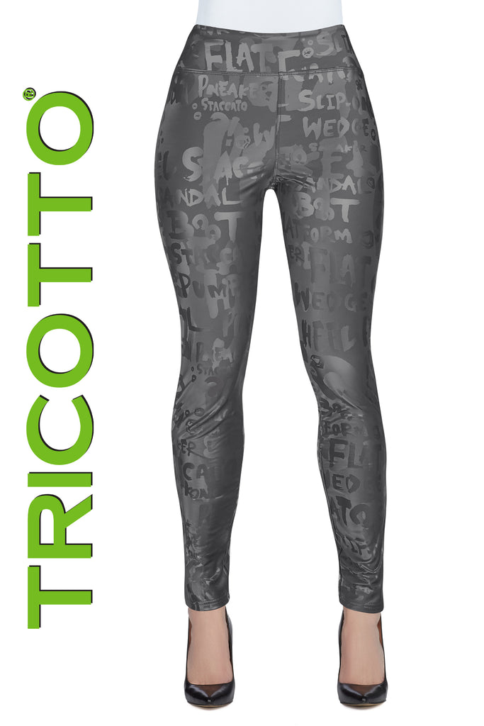 Tricotto Pull On Grey Printed Legging