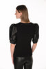 Made In Canada Ribbed Knit Sweater With Vegan Arm Detail. Frank Lyman 263180