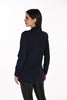 Veste en maille matelassée texturée bleu marine avec garniture végane. Frank Lyman 263207
