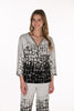 Textured Knit Sweater With Embellished Front Zipper. Frank Lyman 263246