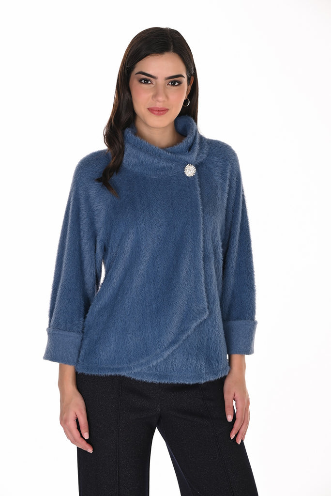 Eyelash Knit Cardigan Sweater. Frank Lyman 263324
