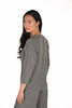 Metallic Knit Sweater With Embellished Zipper. Frank Lyman 263409