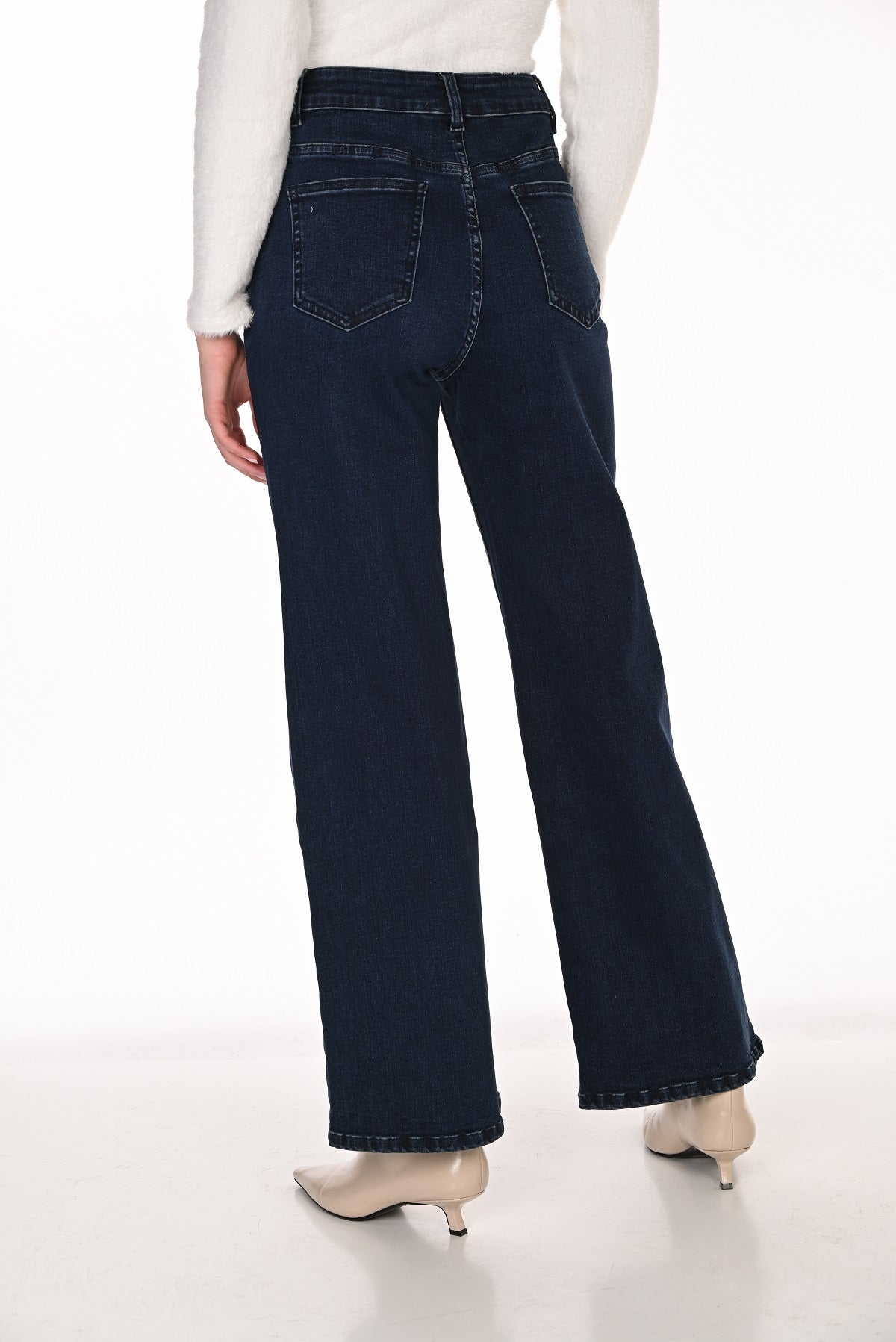 Jeans Premium Jambes Larges Avec Boutons Cristaux. Frank Lyman 263752