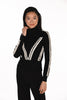 Premium Textured Knit Sweater With Stitching Detail. Frank Lyman 263754