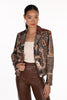 Textured Knit Fitted Jacket With Zipper Trim. Frank Lyman 263770
