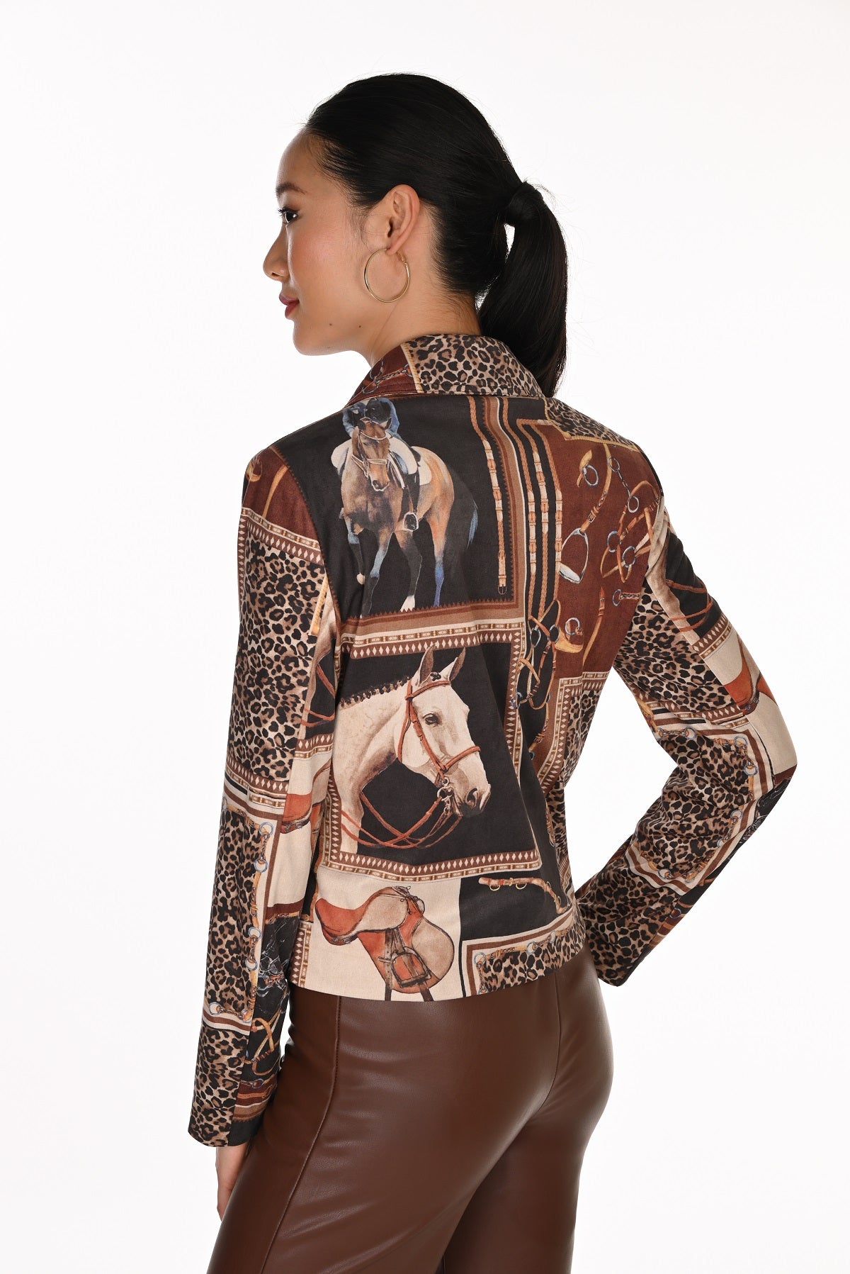 Textured Knit Fitted Jacket With Zipper Trim. Frank Lyman 263770