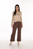 Wide Leg Cotton Jeans With Button Detail. Frank Lyman 263789