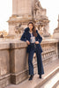 Jeans Premium Jambes Larges Avec Boutons Cristaux. Frank Lyman 263752