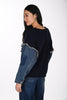 Pull en maille texturée haut de gamme avec détail en jean. Frank Lyman 264857