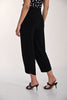 Black cropped jersey culotte pant