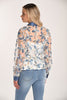 2 Piece denim floral collar blouse