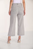 Grey wide leg cropped jeans with frayed hem and sequin front