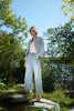 Embroidered Knit Cotton Jean Jacket