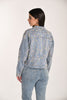 Embroidered Knit Cotton Jean Jacket