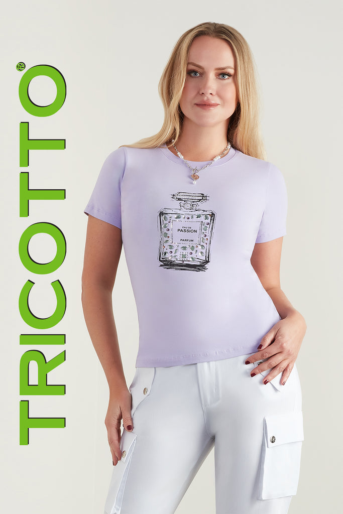 Tricotto Violet Perfume Bottle T-shirt