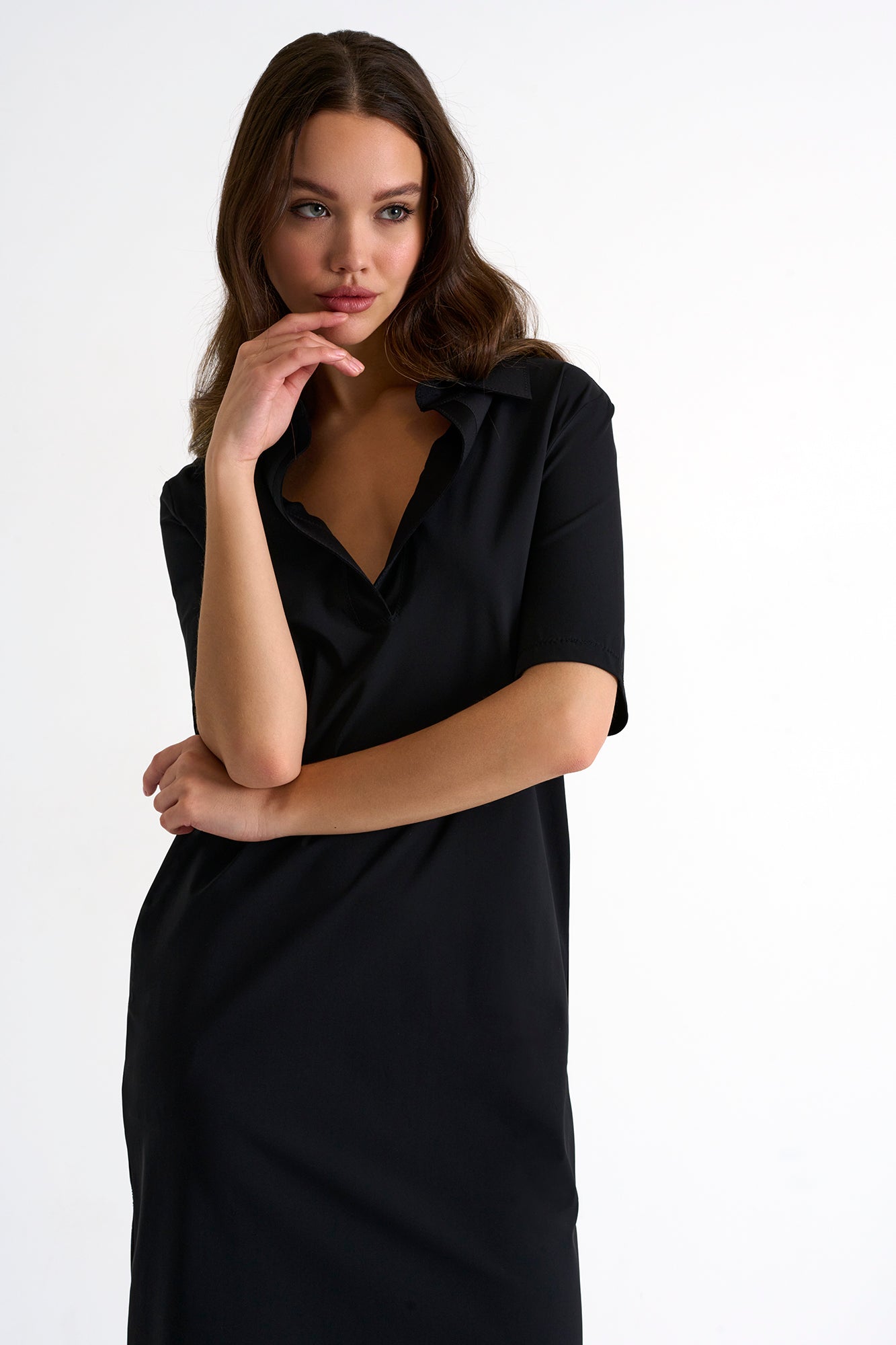 Robe polo en lycra à manches courtes - 42530-66-800