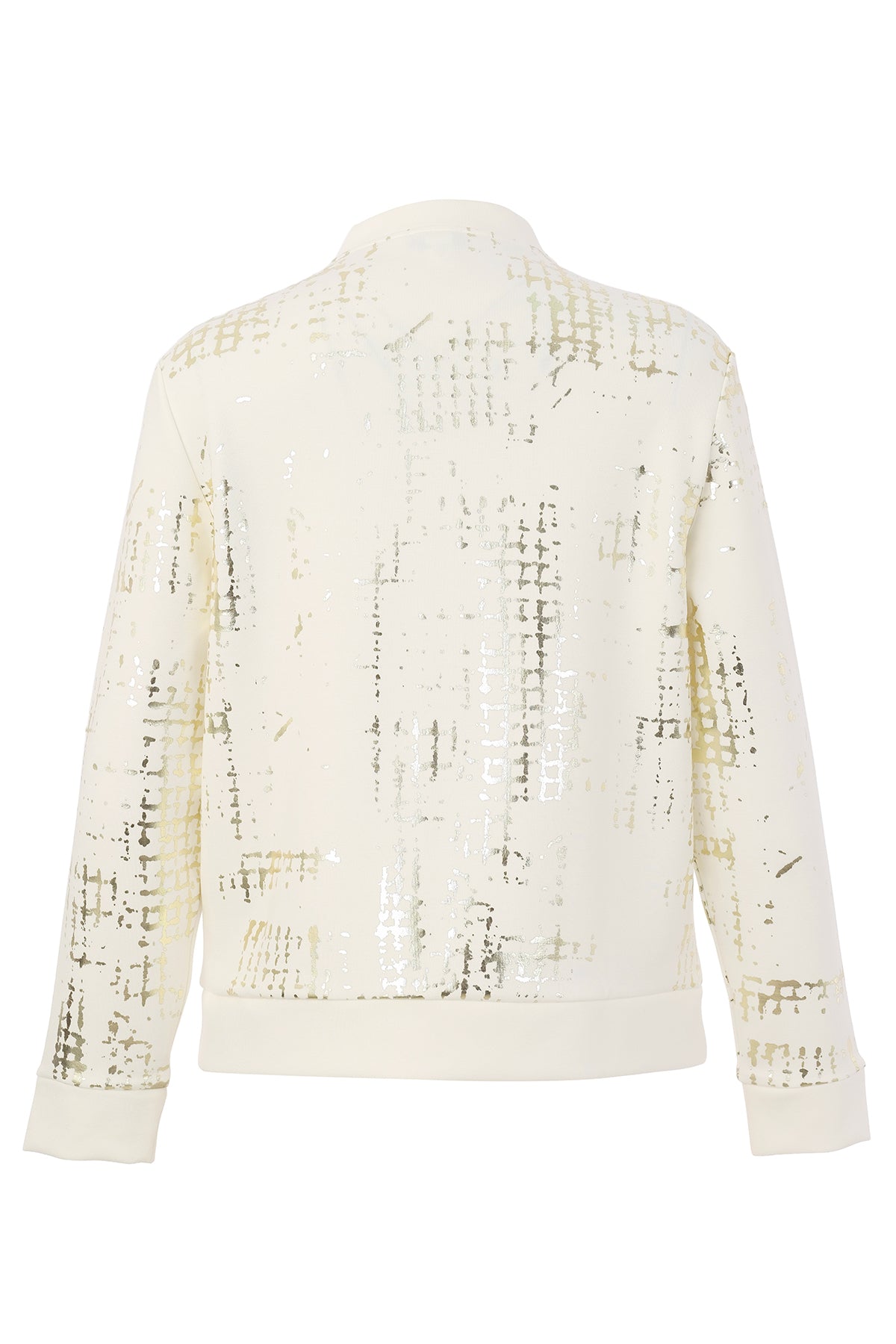 White sequin jacket on a white background