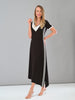 Black Maxi Dress With Side Stripe Detail