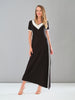 Black Maxi Dress With Side Stripe Detail
