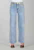 Wide Leg Jeans with Side Gold Detail. Tricotto Style 56399
