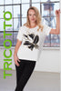 Tricotto Textured knit t-shirt with front print detail