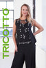 Tricotto 2 piece top in black white