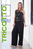 Tricotto 2 piece top in black white