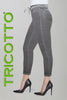 Grey pull on capris with front print detail