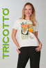 Tricotto T-shirt with front sequin print detail