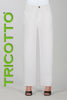 Tricotto 5 pocket wide leg jeans with side sequin detail. Zipper front with belt loops.