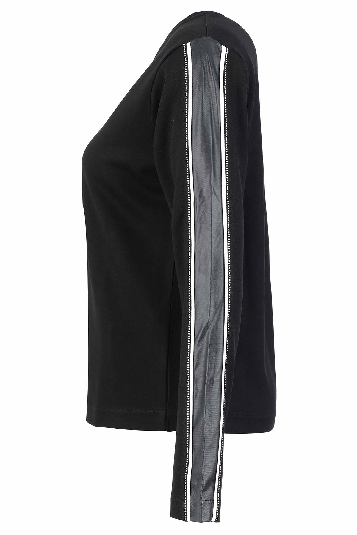 Chic Sequin Sweater With Vegan Detail. Tricotto 96001