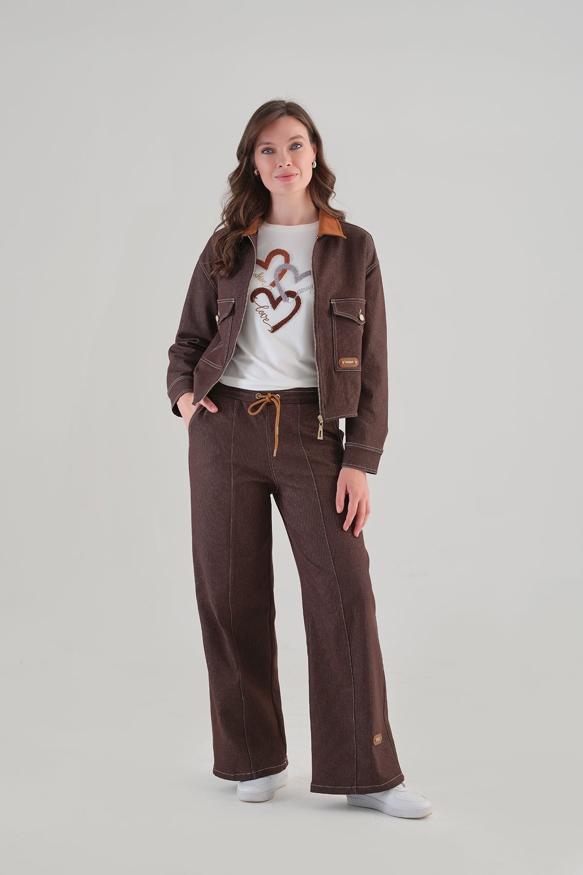 Relaxed Wide Leg Pull On Pant. Tricotto 96023