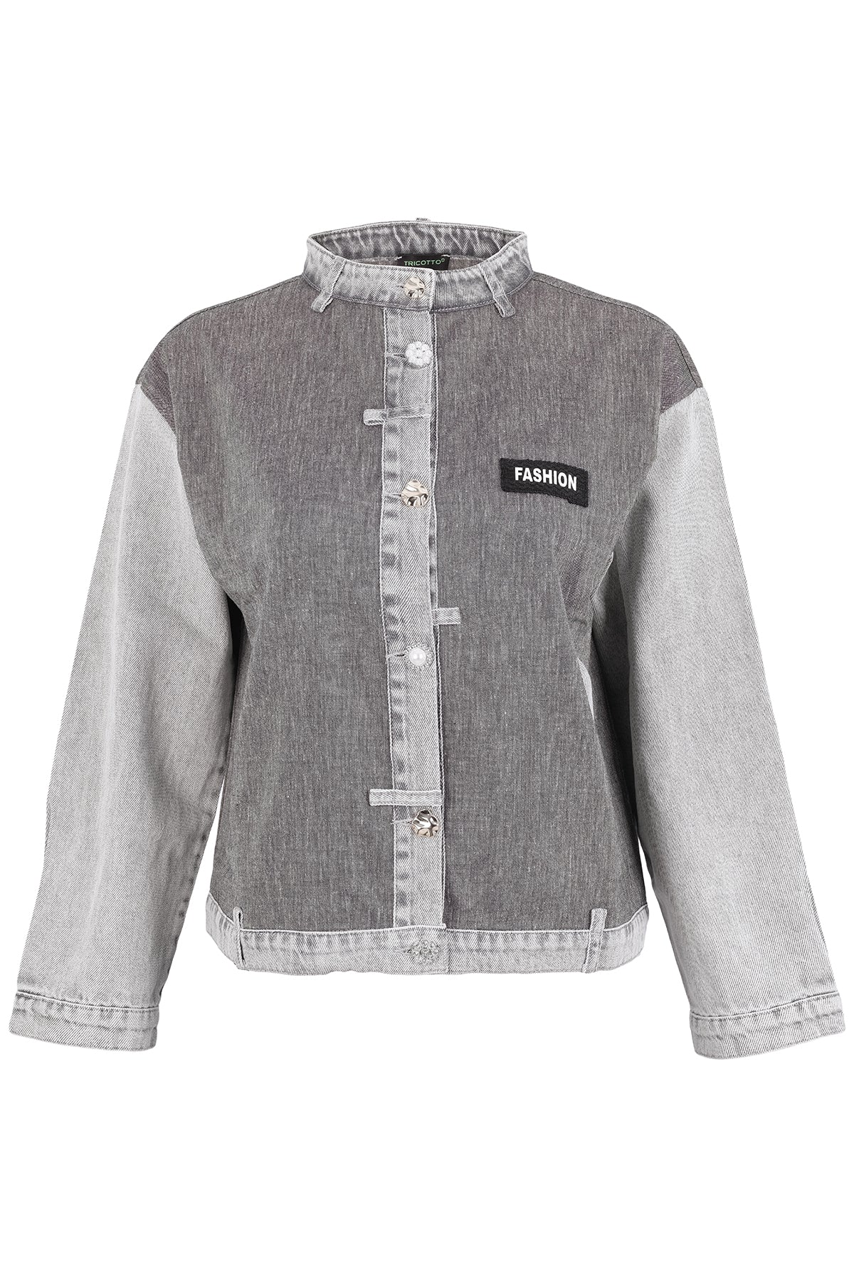 Veste style bomber tendance avec sequins sur le devant. Tricotto 96022