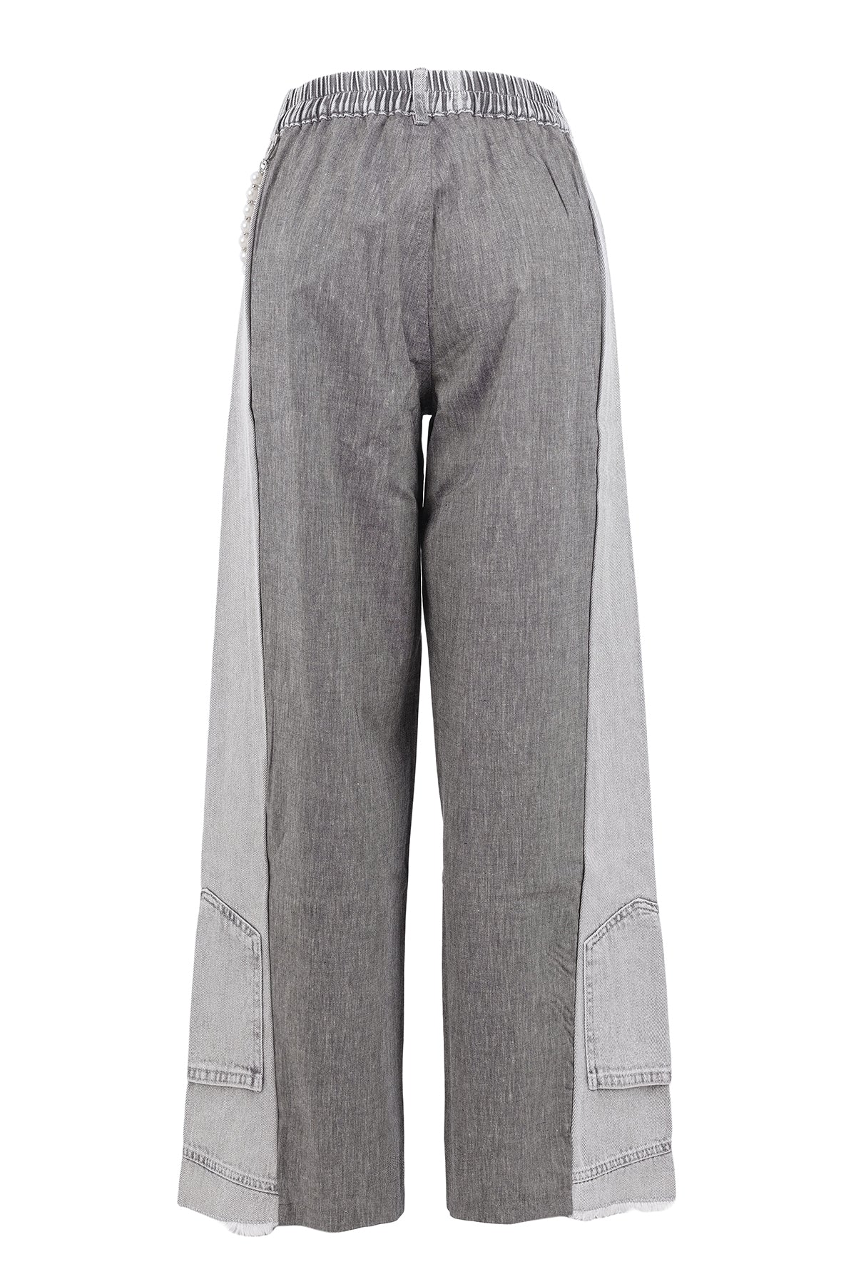 Pantalon large tendance avec détails en perles. Tricotto 96029