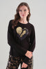 Sequin Heart Sweater. Tricotto 9635