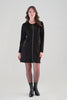 Textured Knit Dress With Gold Sequin Detail. Tricotto 96036