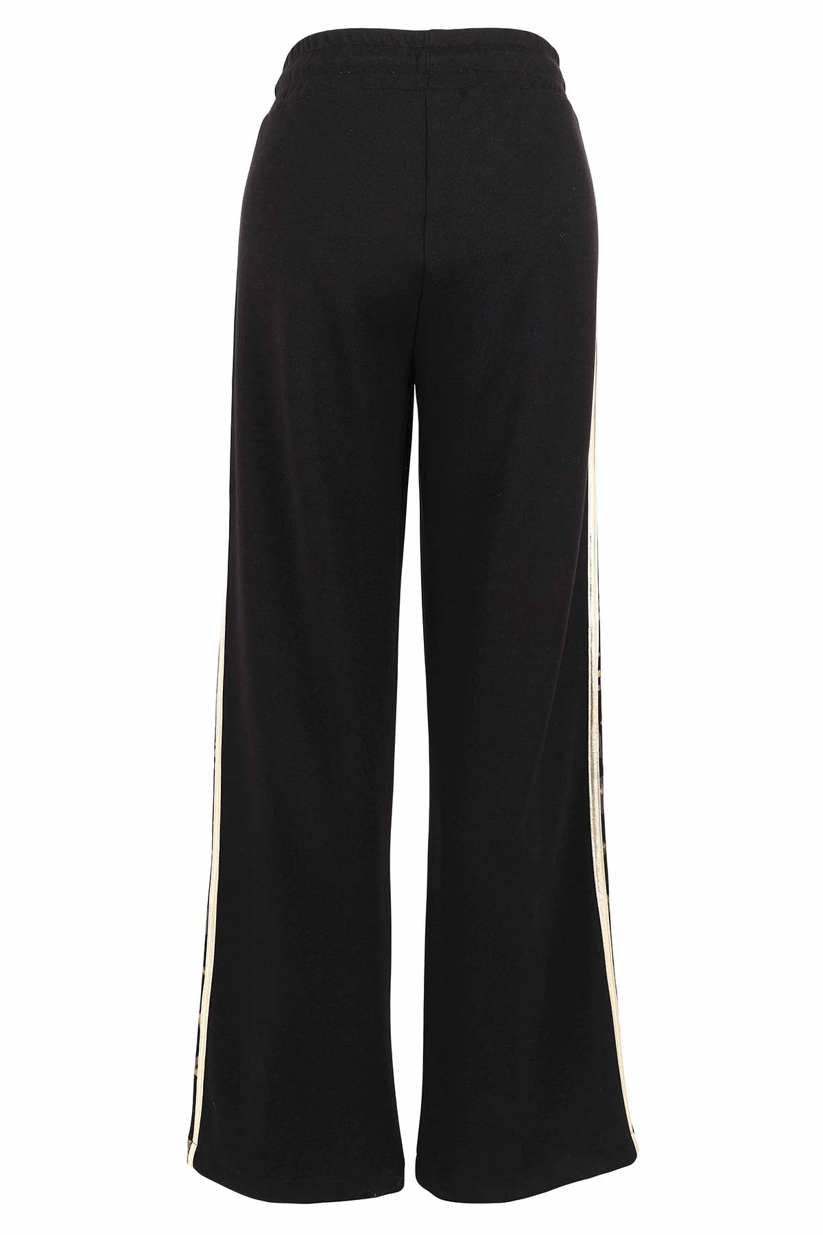 Relaxed Knit Pant With Side Gold Vegan Trim Detail. Tricotto 96038